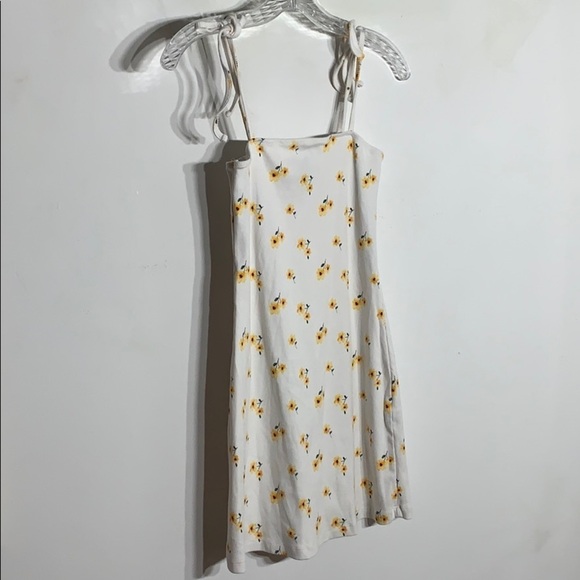 Forever 21 mini Dress yellow wildflower Print women Small sundress - Picture 6 of 6